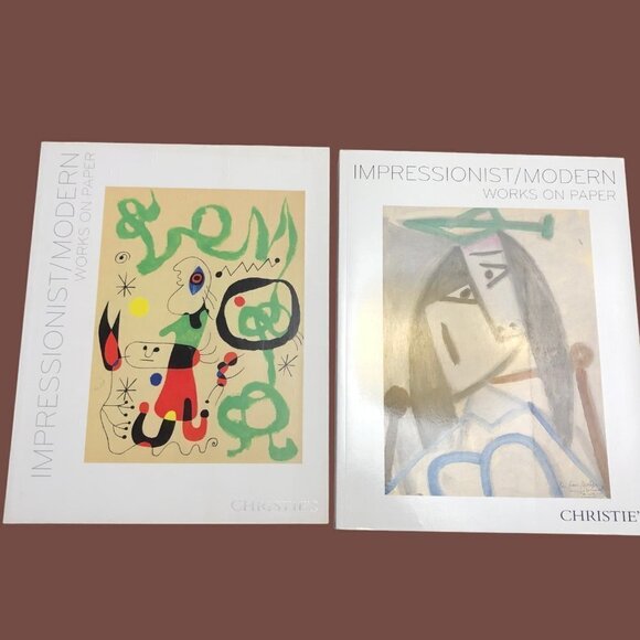 Lot of 2 Christie’s Auction Catalogs Impressionist / Modern Art / Works on Paper - Picture 1 of 8